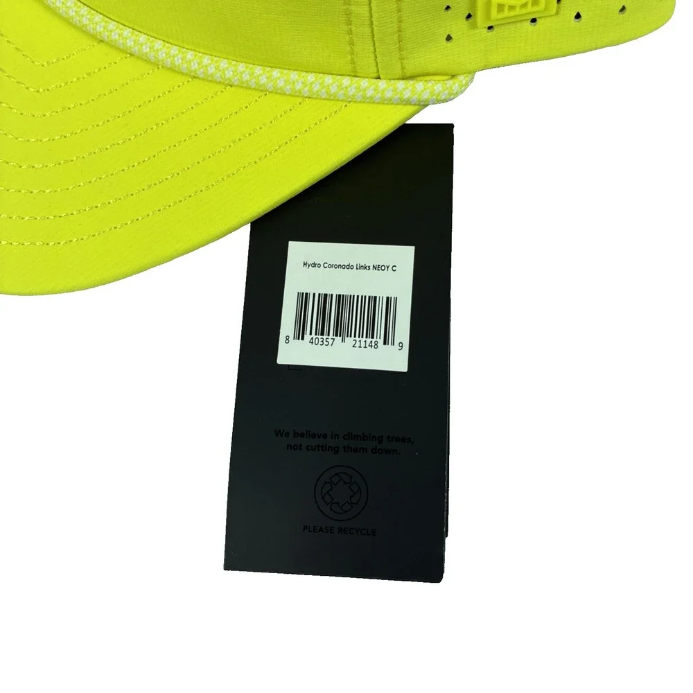 NEW Melin Hydro Coronado Links Golf Performance Snapback Hat Neon Yellow